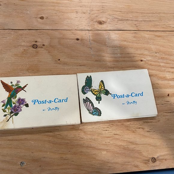 Vintage 1970s 2 Post-a-Card Booklets By Montag Birds Butterflies - Picture 9 of 9
